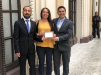Receiving the Diego Arango Jaramillo Order Award